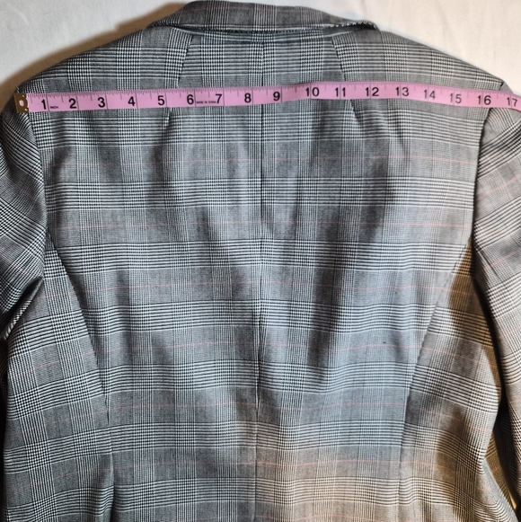 Talbots Petite 14P Hampshire Suit Set - Grey Glen Plaid with Red Windowpane - Picture 6 of 16